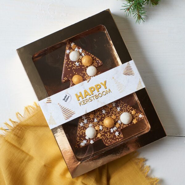 Chocolade kerstboom brievenbuspakket chocolade cadeau kerstpakket afbeelding 3 van Gifts.nl