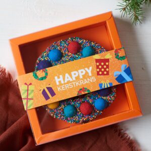 Chocolade krans brievenbuspakket chocolade cadeau kerstpakket afbeelding 3 van Gifts.nl