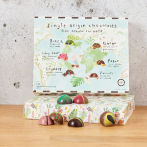 Rode wijn met Single Origin Chocolates chocolade cadeau kerstpakket afbeelding 4 van Gifts.nl